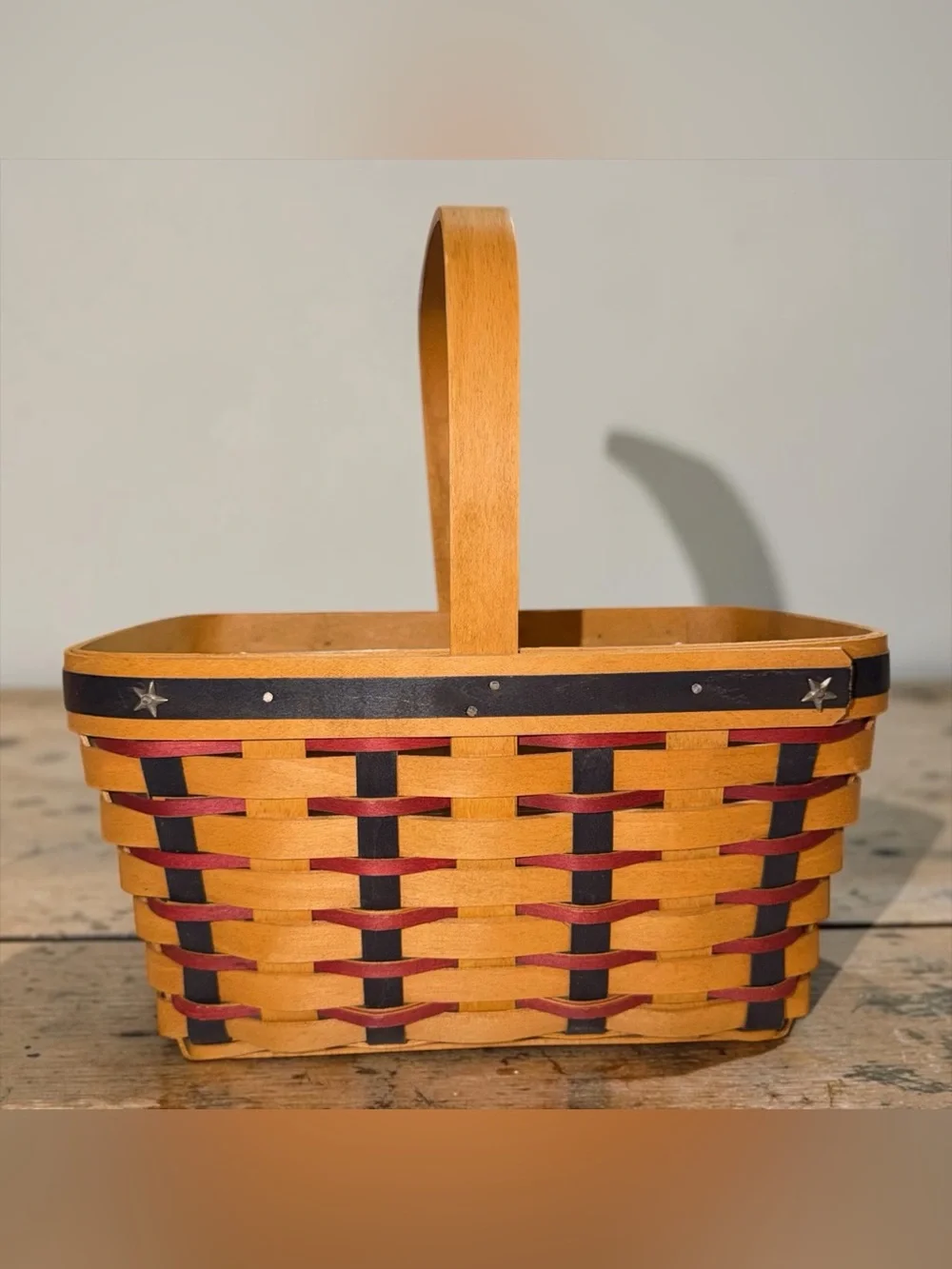 VINTAGE 2003 Longaberger Proudly American Spring Basket